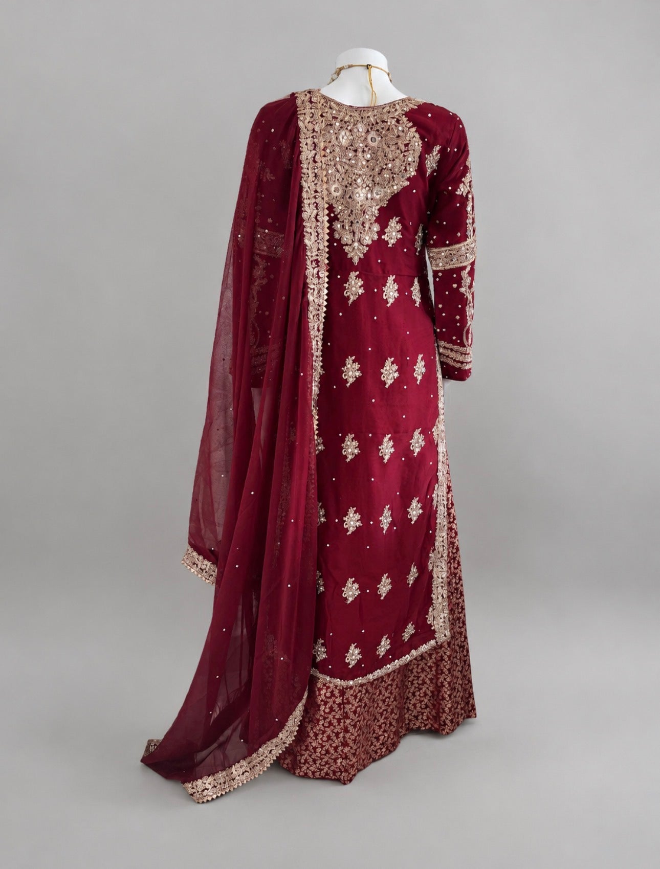 AFREEN | 3 piece Heavy Embroidered Chiffon wedding Suit