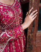 ZARIAH | 3 piece heavy Embroidered Lehnga with Long shirt wedding dress