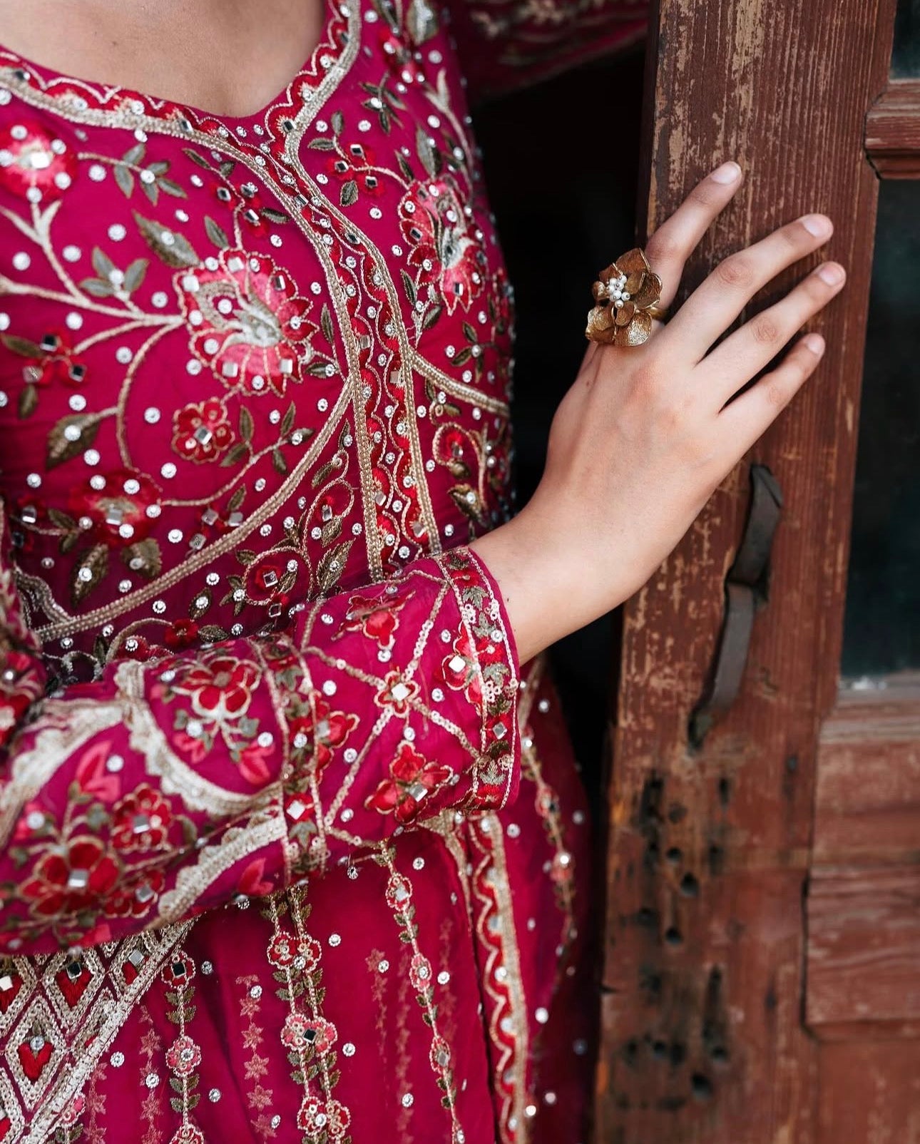 ZARIAH | 3 piece heavy Embroidered Lehnga with Long shirt wedding dress