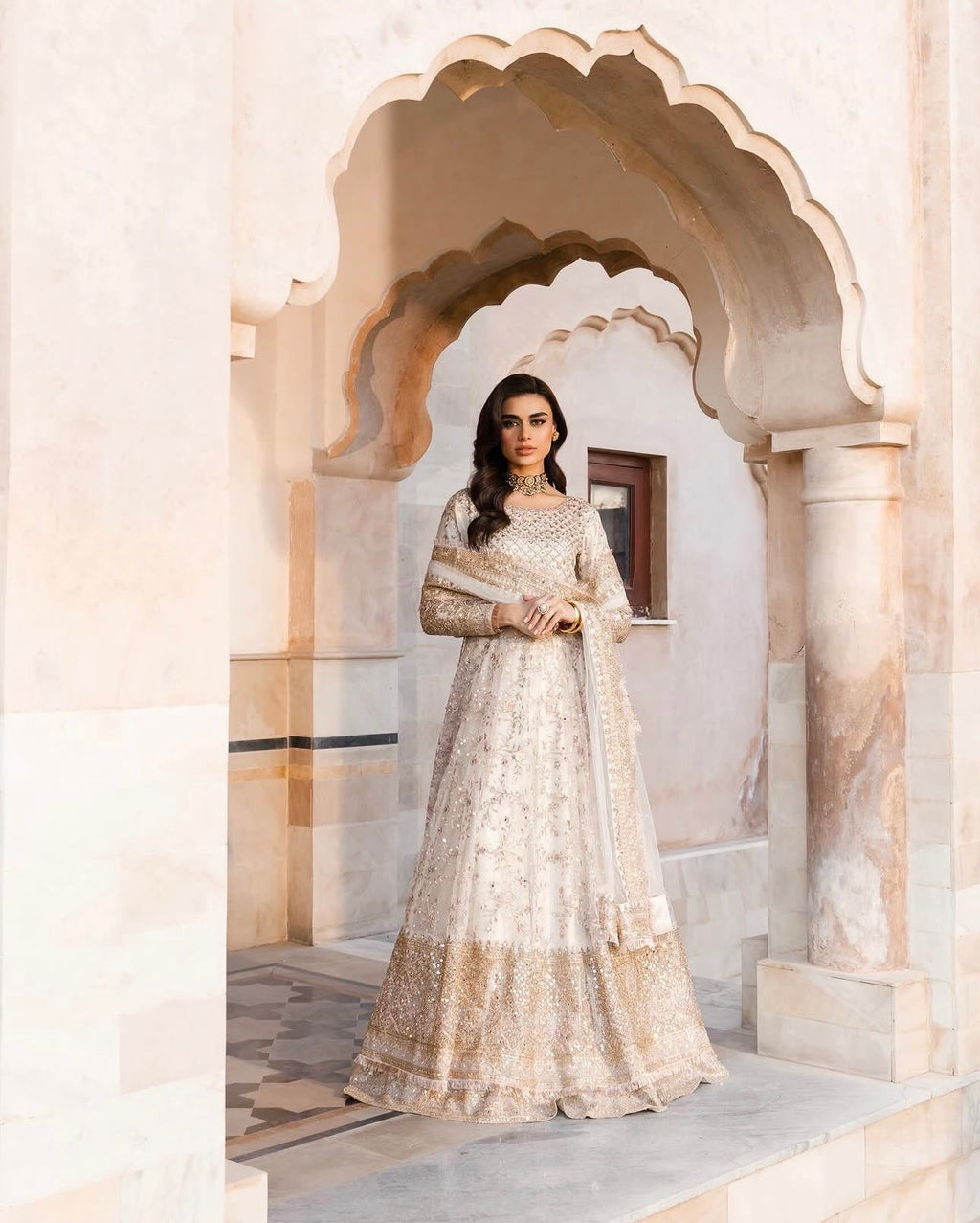 SABEENA | 3 piece Heavy Embroidered wedding Anarkali suit