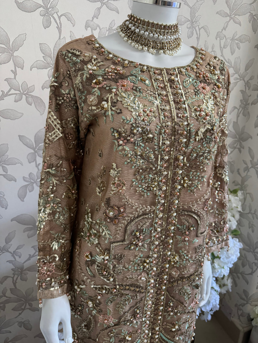 PEARLS | Luxury Hand Embellished Pakistani 3 piece Suit