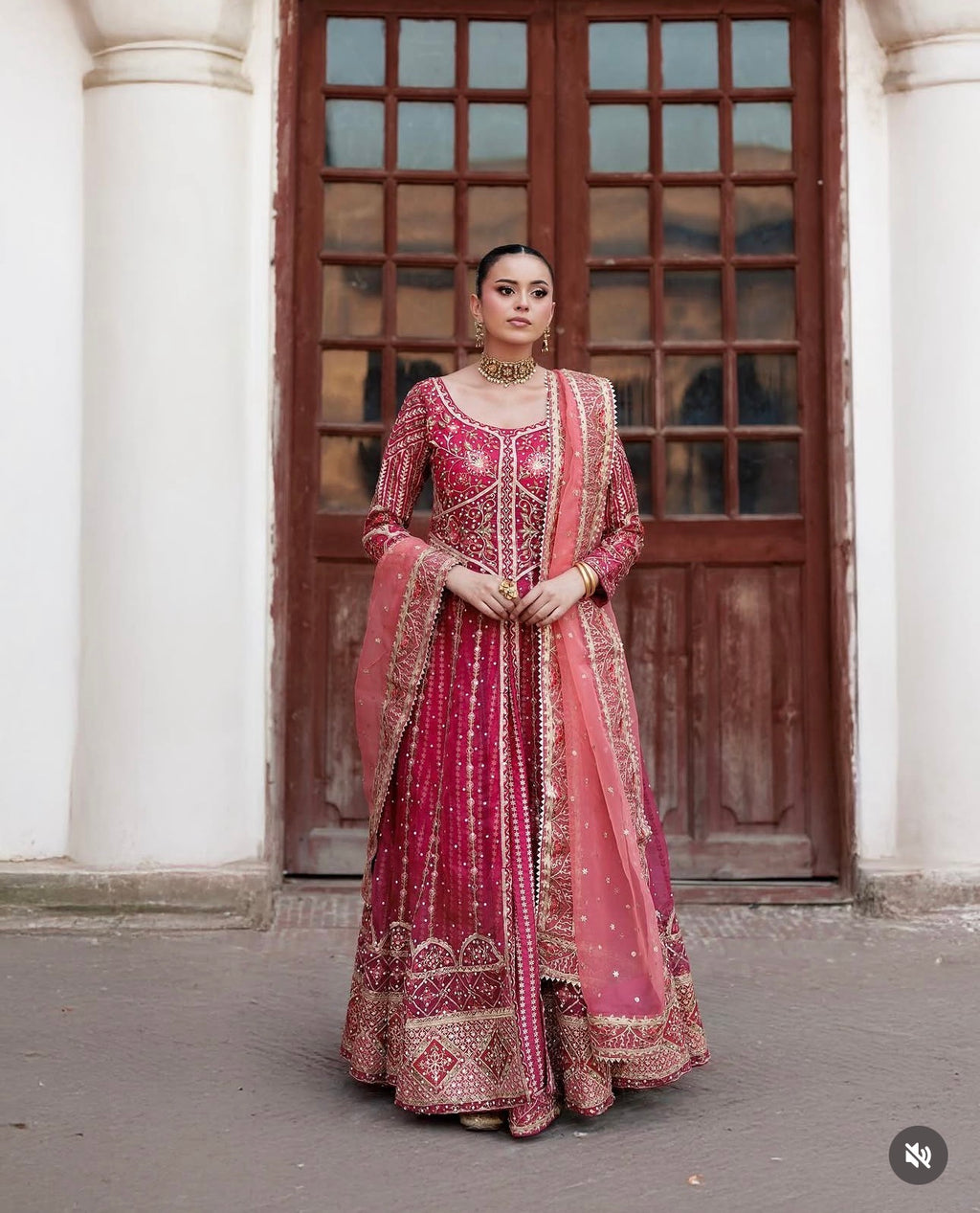 ZARIAH | 3 piece heavy Embroidered Lehnga with Long shirt wedding dress