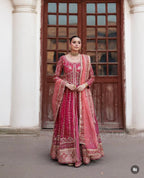 ZARIAH | 3 piece heavy Embroidered Lehnga with Long shirt wedding dress