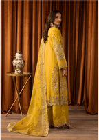 SANGEET | 3 piece heavy Embroidered soft organza Suit