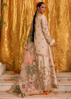 DUR | 3 piece Luxury Embroidered Pakistani silk sharara Suit | Wedding & Bridal Festive Wear