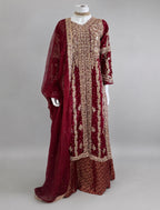 AFREEN | 3 piece Heavy Embroidered Chiffon wedding Suit