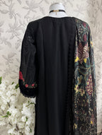 D9 MARIA.B Inspired Black Embroidered 3PC Suit