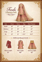 MAAYA | 4 piece Heavy Embroidered Chiffon wedding Gharara stitched suit