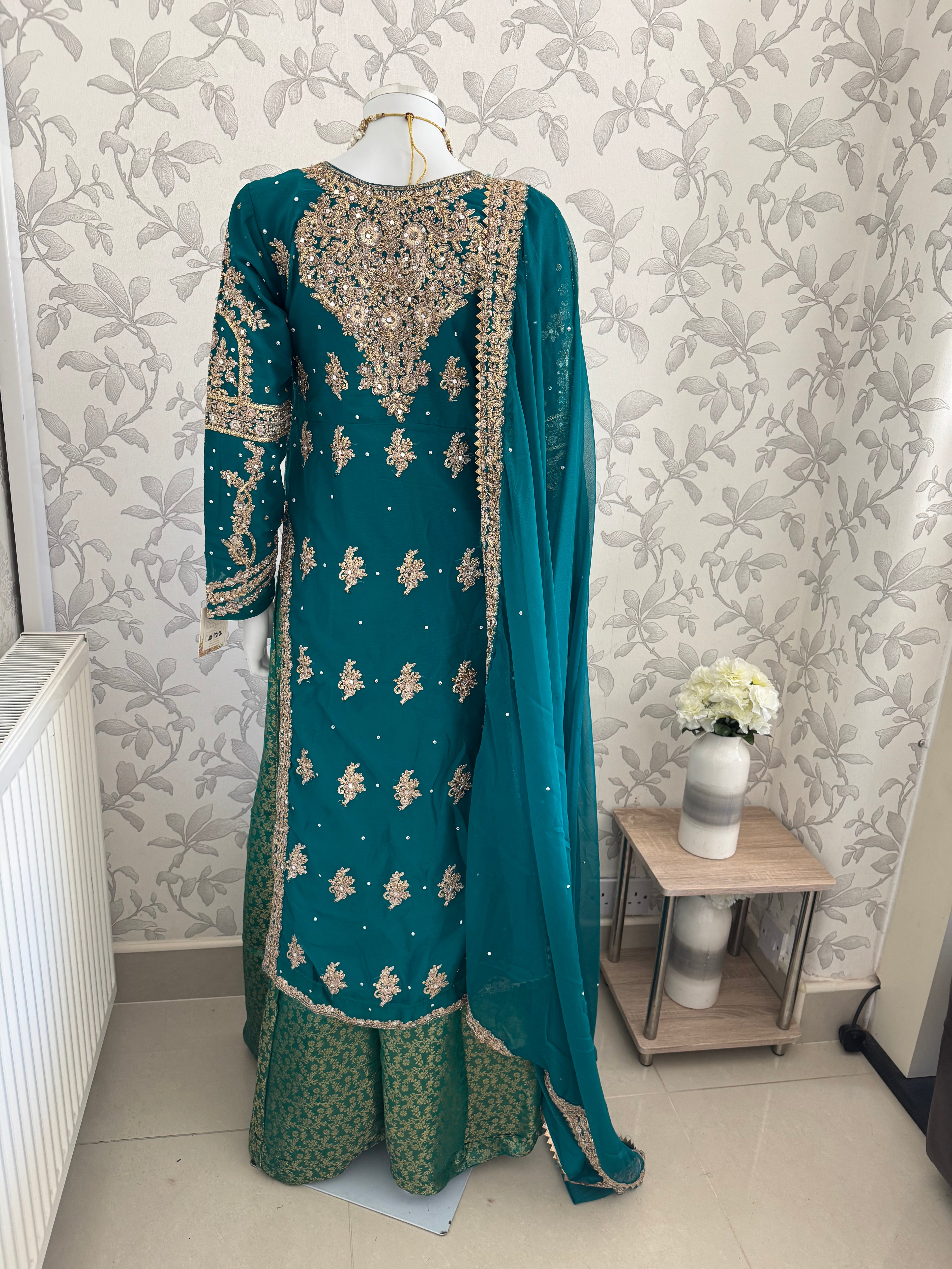 AFREEN | 3 piece Heavy Embroidered Chiffon wedding Suit