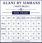ALANI Navy Blue | 3 piece Embroidered chiffon sharara Suit