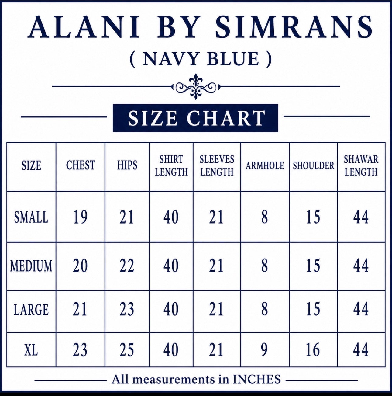 ALANI Navy Blue | 3 piece Embroidered chiffon sharara Suit