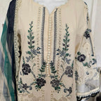 Azure Bloom | 3 piece Luxury Embroidered Lawn Suit