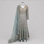 MASHAL | 3 piece heavy Embroidered Net wedding Dress