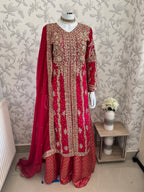 AFREEN | 3 piece Heavy Embroidered Chiffon wedding Suit