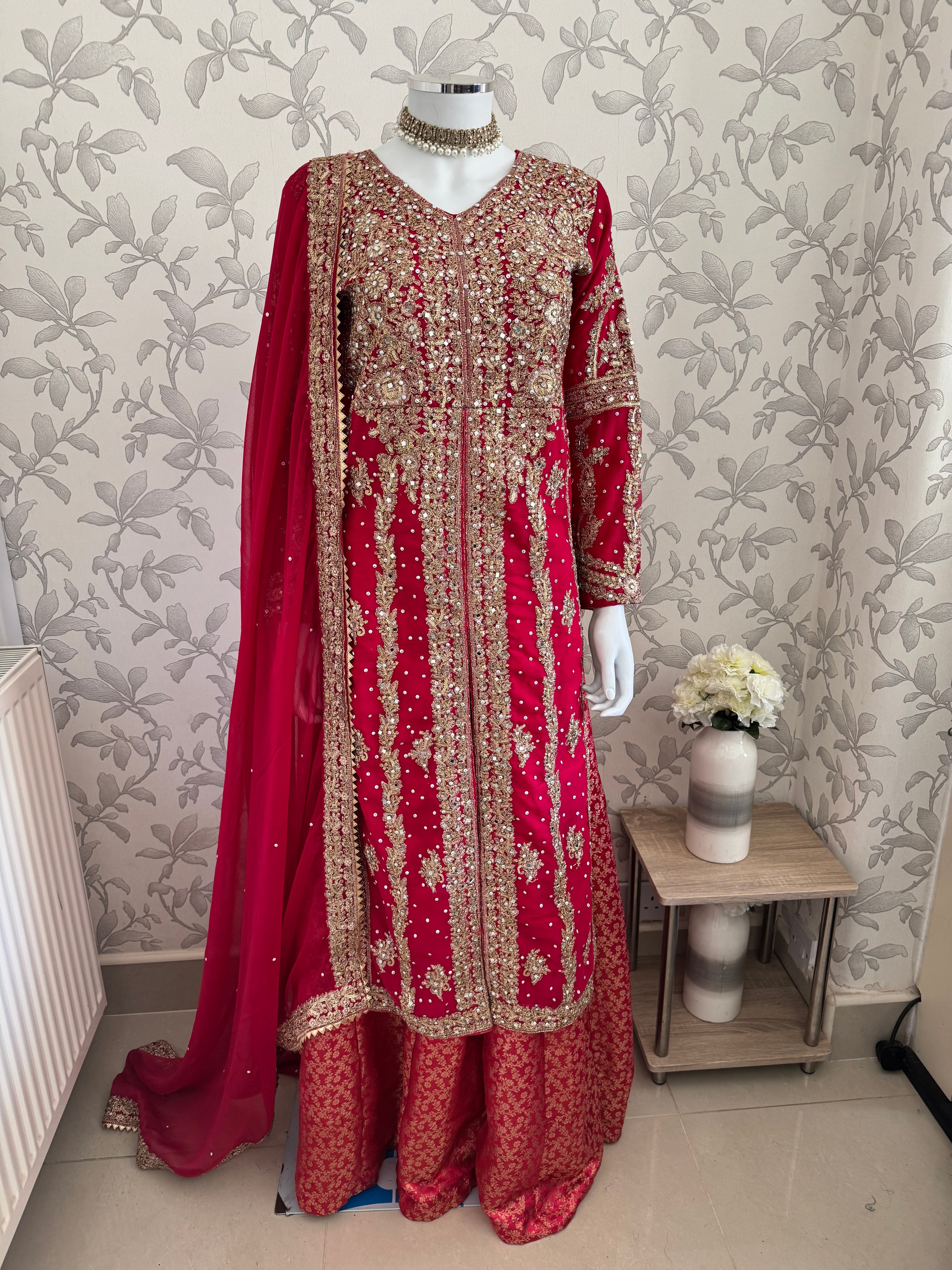 AFREEN | 3 piece Heavy Embroidered Chiffon wedding Suit