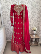 AFREEN | 3 piece Heavy Embroidered Chiffon wedding Suit