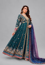 ANUM | 3 piece Heavy Embroidered chiffon Maxi dress