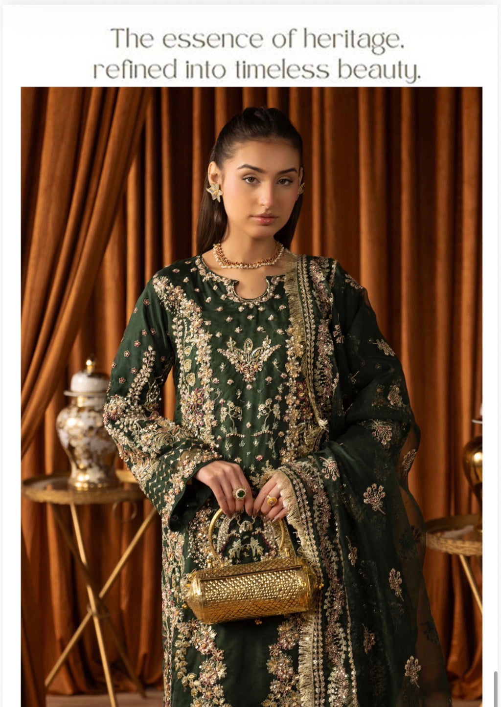 SANGEET | 3 piece heavy Embroidered soft organza Suit
