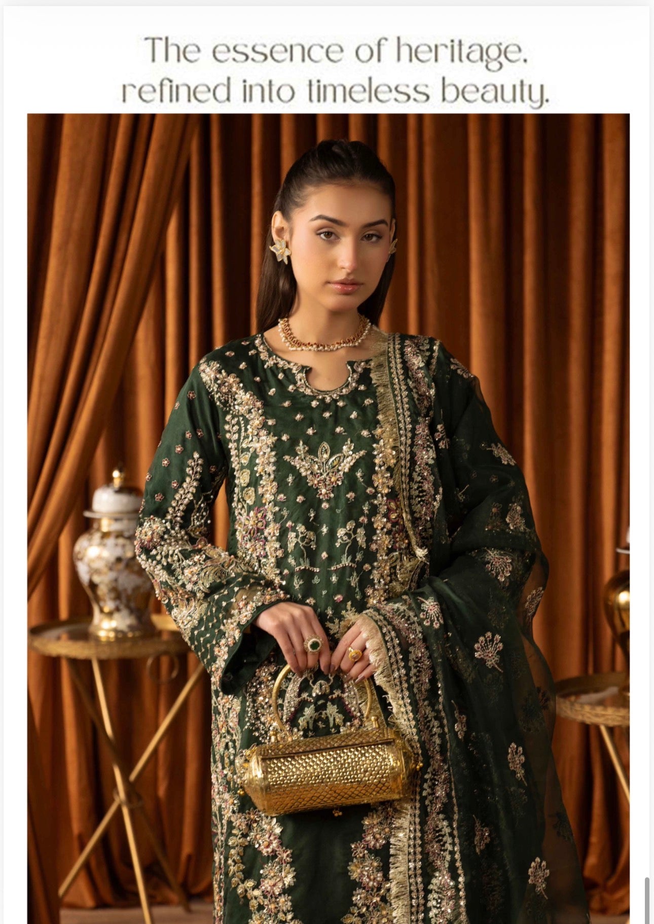 SANGEET | 3 piece heavy Embroidered soft organza Suit