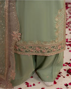 CHAAND RAAT | 3 piece Embroidered Raw Silk Suit