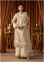 SANGEET | 3 piece heavy Embroidered soft organza Suit