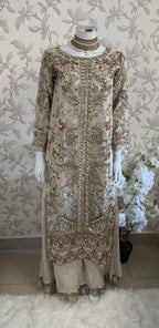 PEARLS | Pearl Champagne Hand Embellished Luxury 3 pcs Suit