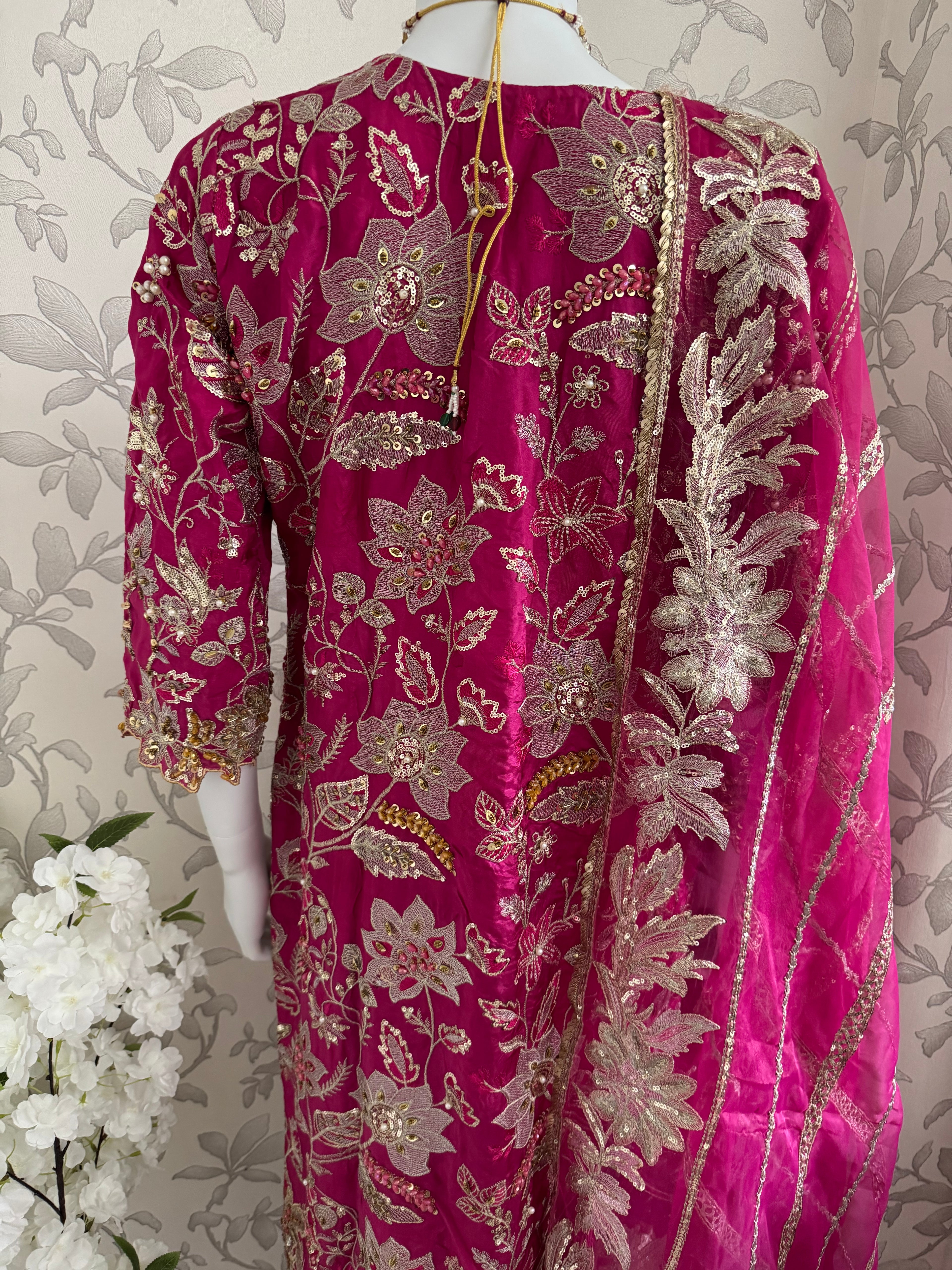 SAFINA | 3 pieces heavy Embroidered silk wedding Suit