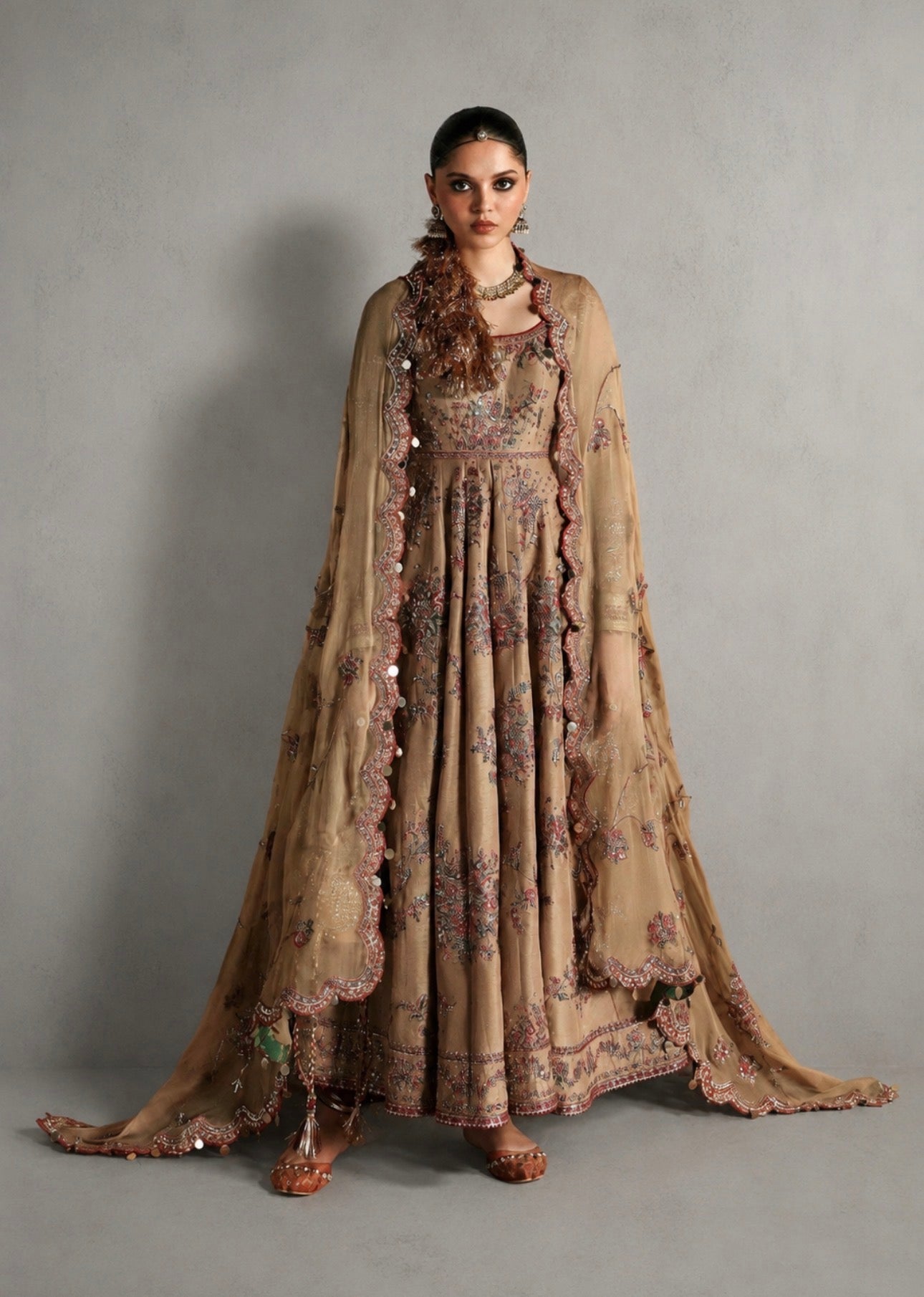 MEHWISH | 3 piece Luxury Embroidered Anarkali stitched Dress | Designer Pakistani Formal Wear