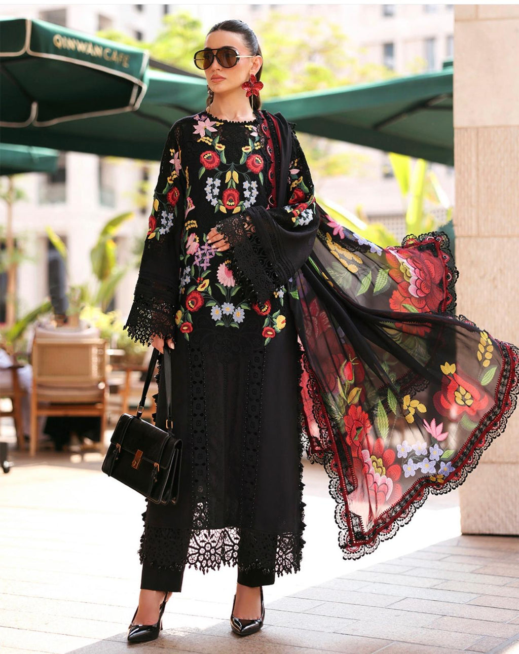 Maria B Luxury Lawn 10B original- 3 piece stitched suit