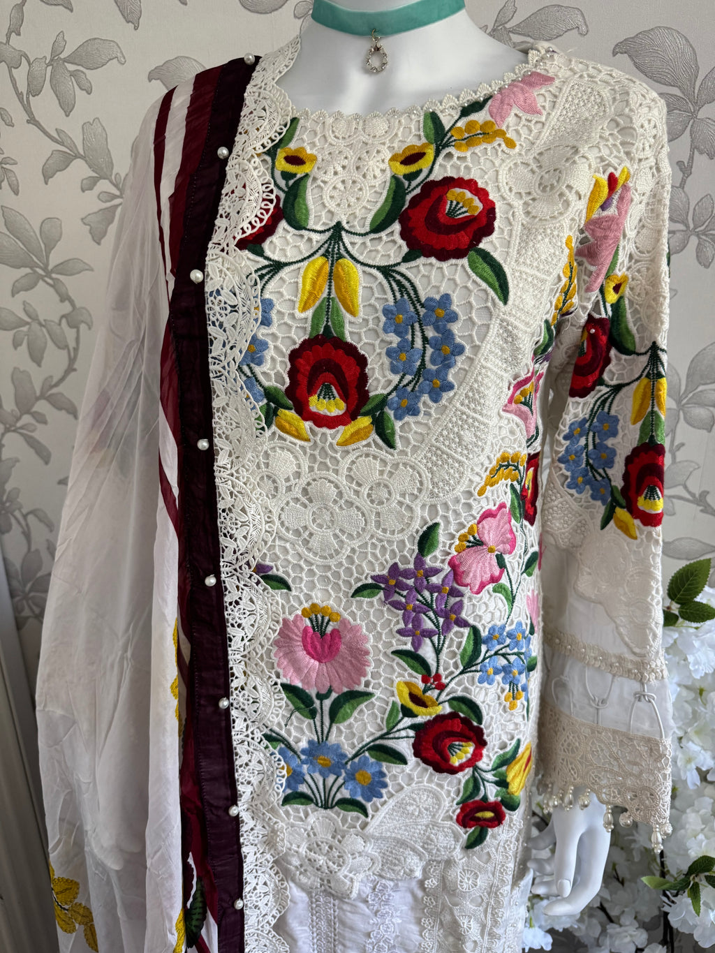Maria B Luxury Lawn 10A original- 3 piece stitched suit
