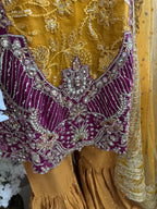 IMROZIAA | 3 piece Embroidered chiffon wedding Gharara Suit