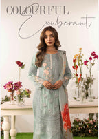 ELYSIA | 3 piece Embroidered Chiffon Suit
