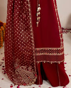 CHAAND RAAT | 3 piece Embroidered Raw Silk suit