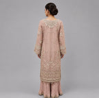 SERENE | 3 piece heavy Embroidered soft organza Sharara wedding stitched Suit