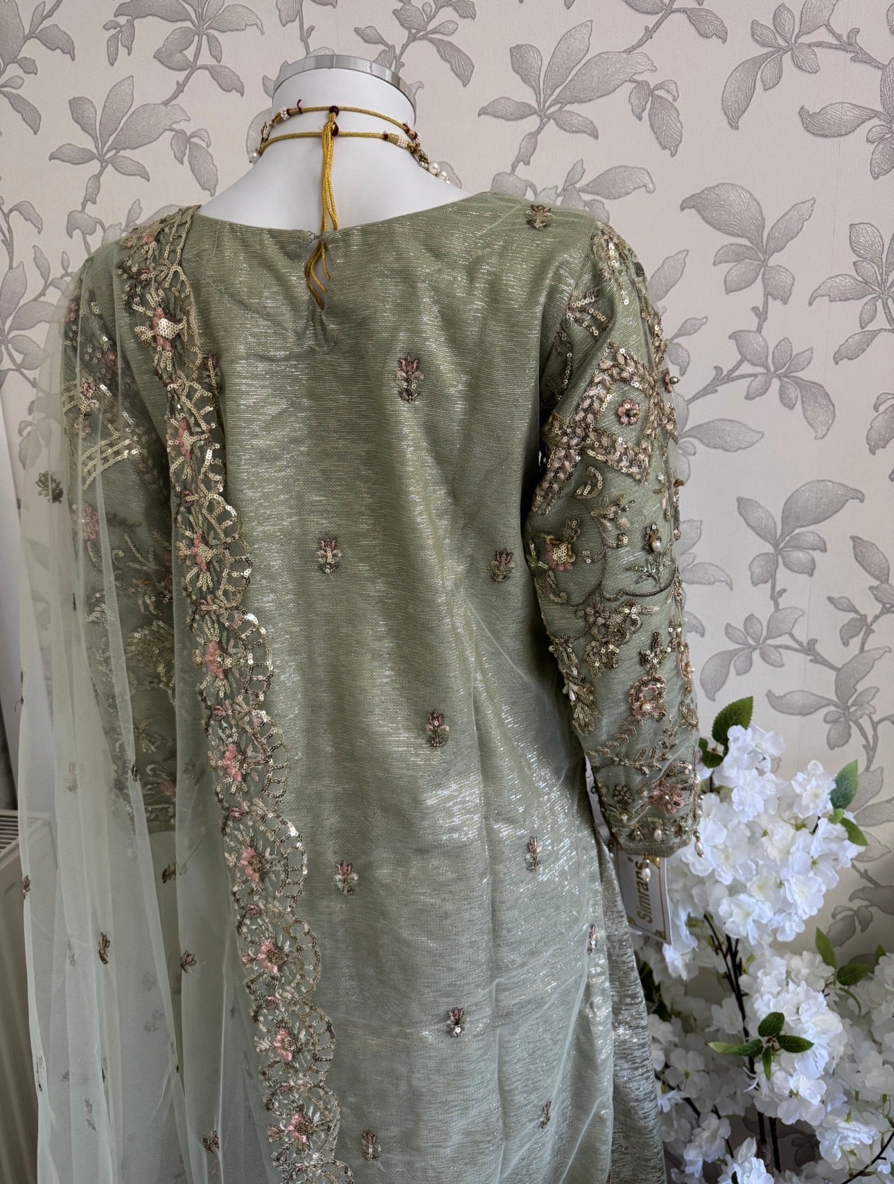 PEARLS | Luxury Hand Embellished Pakistani 3 piece sharara Suit