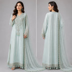 Celeste Ice Pearl heavy Embellished 3 piece Kaftan wedding dress