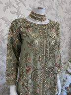 PEARLS | Luxury Hand Embellished Pakistani 3 piece sharara Suit