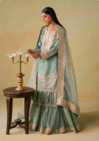 NEHAAL | 3 piece Luxury Embroidered Pakistani Sharara Suit | Festive & Wedding Wear