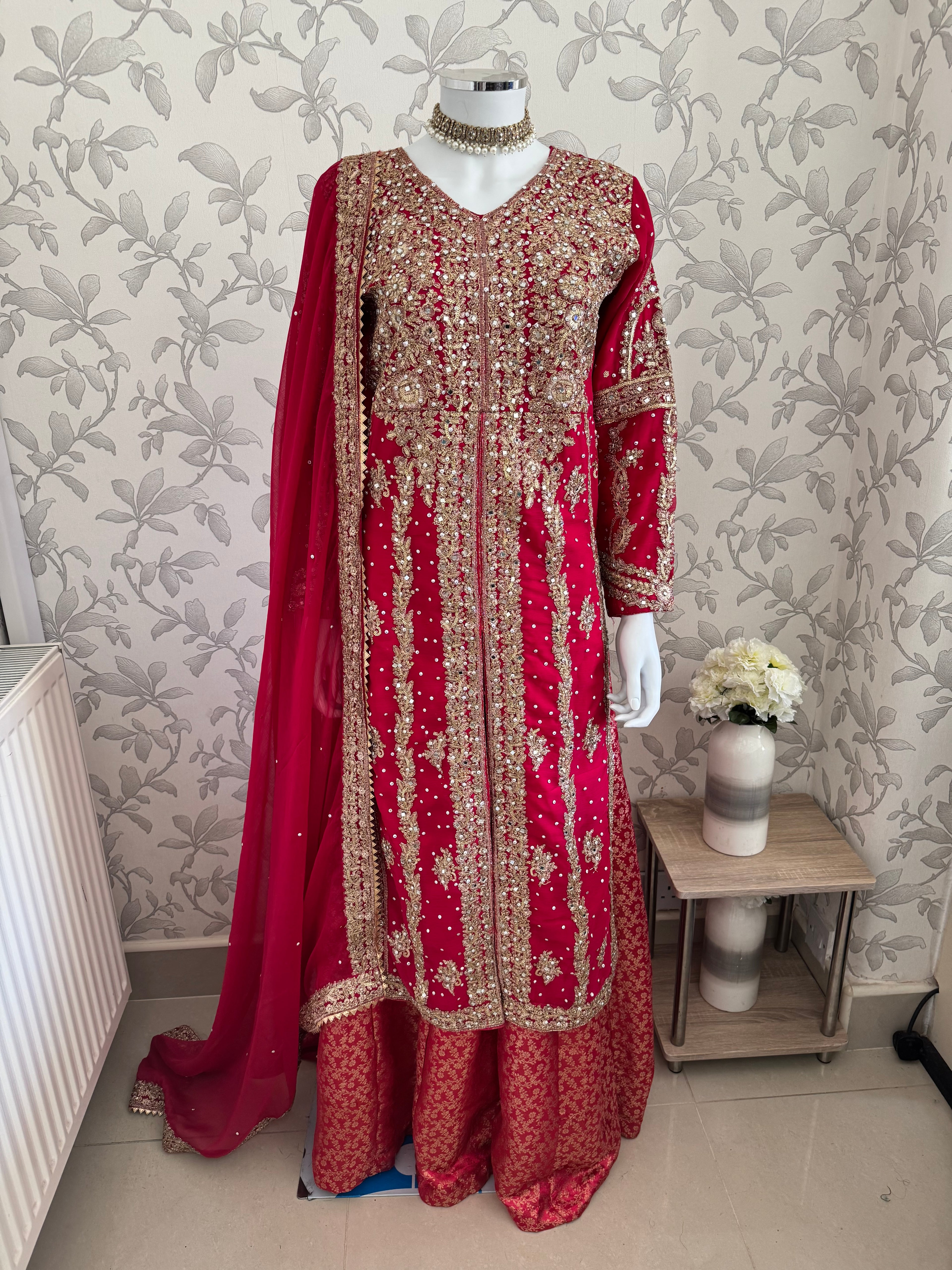 AFREEN | 3 piece Heavy Embroidered Chiffon wedding Suit