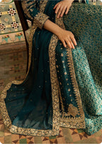 NAZLEEN | 3 piece embroidered Chiffon wedding Suit