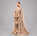 SHEHNAI | 3 pieces heavy Embroidered Net gharara suit