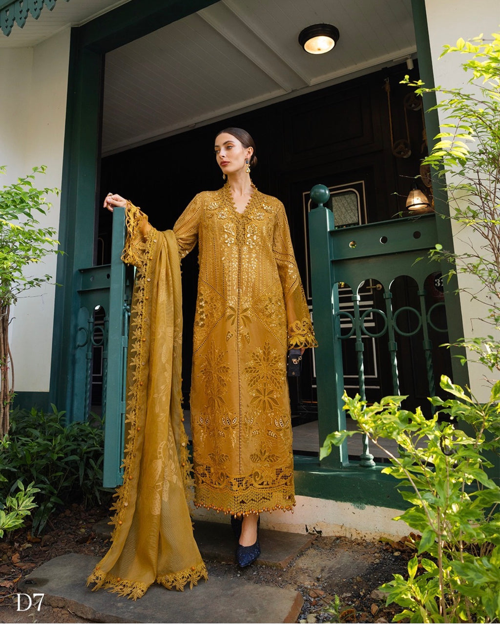 D7 MARIA.B inspired | 3 piece Embroidered stitched suit