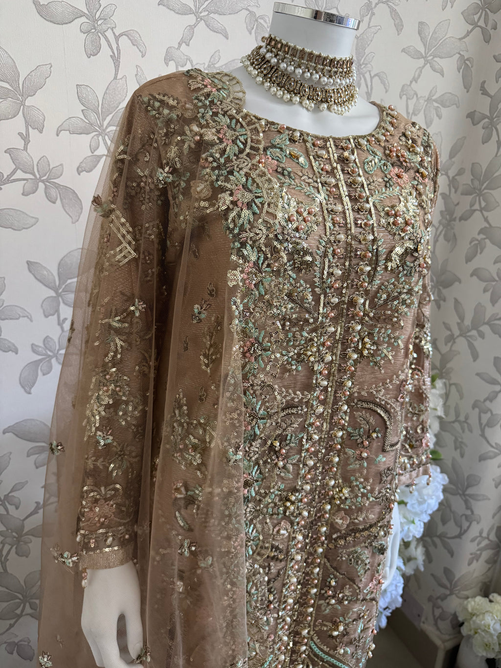 PEARLS | Luxury Hand Embellished Pakistani 3 piece Suit