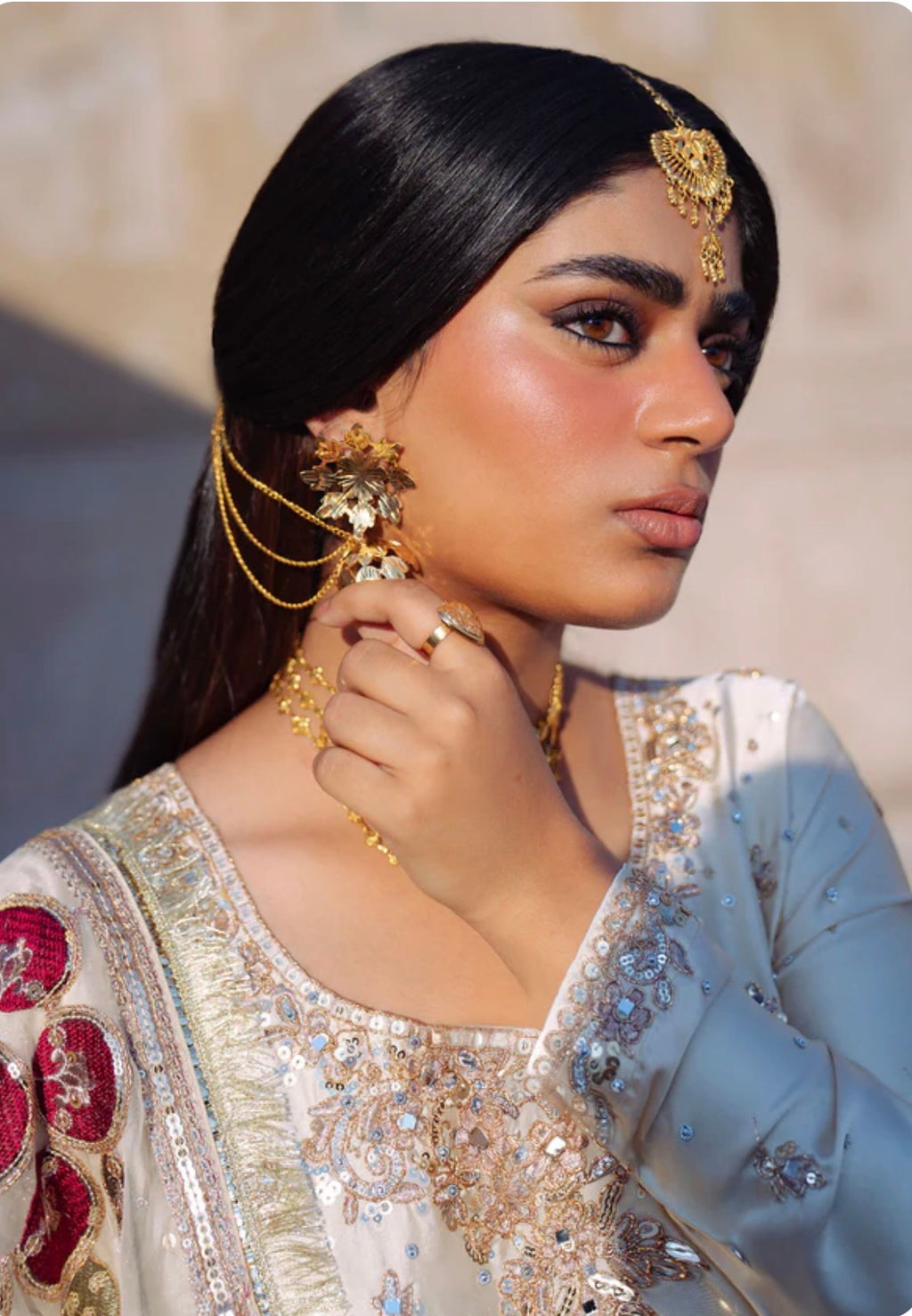 SARAPAH | 3 piece Pakistani Silk Luxury Embroidered Silk Maxi- wedding dress