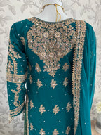 AFREEN | 3 piece Heavy Embroidered Chiffon wedding Suit