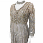 MASHAL | 3 piece heavy Embroidered Net wedding Dress