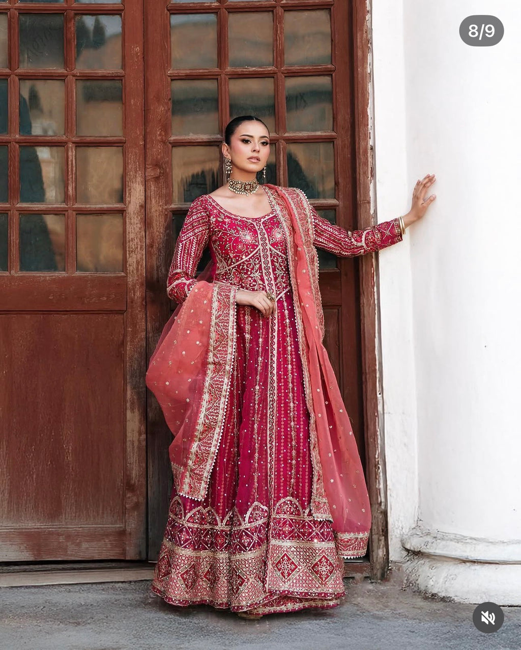 ZARIAH | 3 piece heavy Embroidered Lehnga with Long shirt wedding dress