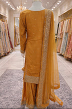 RANGOLI | 4 piece heavy Embroidered Silk wedding stitched Suit
