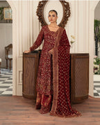 RUBY- 3 pieces heavy Embroidered chiffon Suit