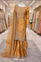 RANGOLI | 4 piece heavy Embroidered Silk wedding stitched Suit
